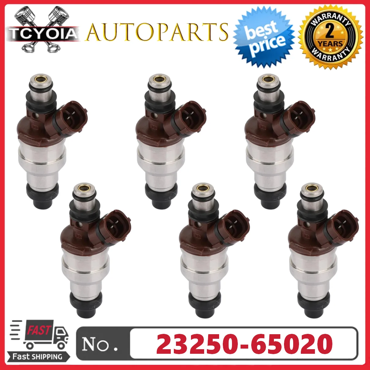 

6 шт./компл. топливных форсунок 23250-65020 23209-65020 для Toyota Pickup 4Runner T100 1989-1995 3.0L V6