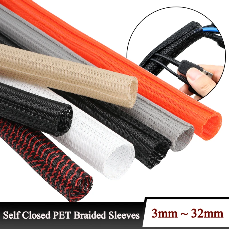 PET trenzado 3 5 8 10 13 16 19 - Cable Sleeve Braided reseña y precio