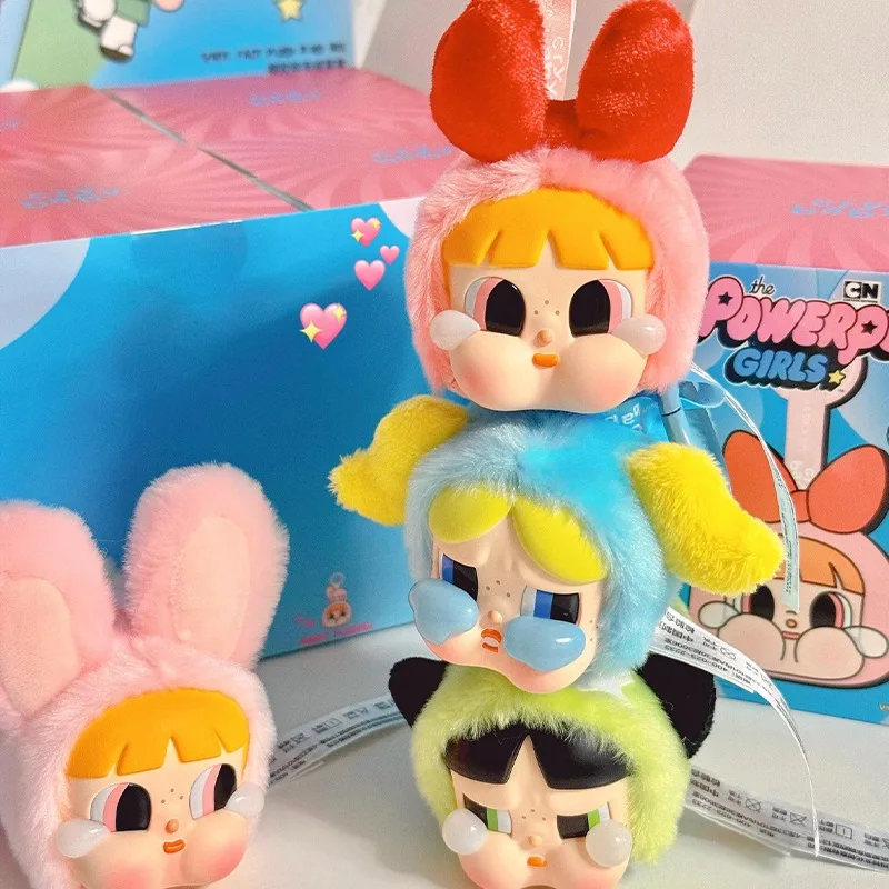 POP Crybaby Vinyl Face BUTTERCUP Plush Doll BUBBLES Series Action Figure Model Pendant Kawaii BLOSSOM Figure Surprise Gifts Toys