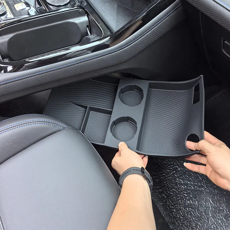 For Ford Territory Center Console under Storage Compartment Organizer Mat Silicone Protective Pad Car Interior Decoration