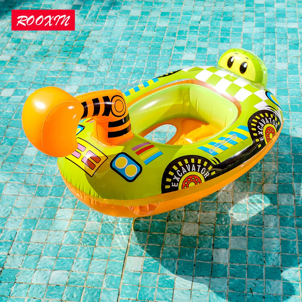 ROOXIN Car Work Truck Inflatable Pool Float Seat Wheel Children Water Play Tube Baby Swimming Ring Float Ring Swimming Pool Toys