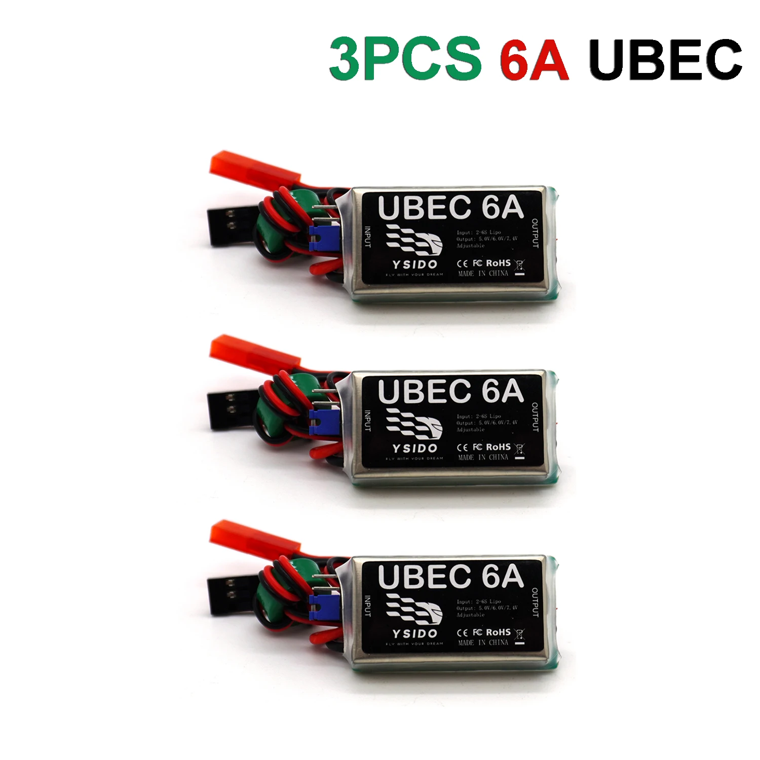 1/3/5 Stück YSIDO 8A 6A 4A UBEC Ausgang 5V/6V/7.4V BEC 2-6S Lipo Spannungsstabilisator für RC Flugzeuge FPV Drohnen Quadcopter