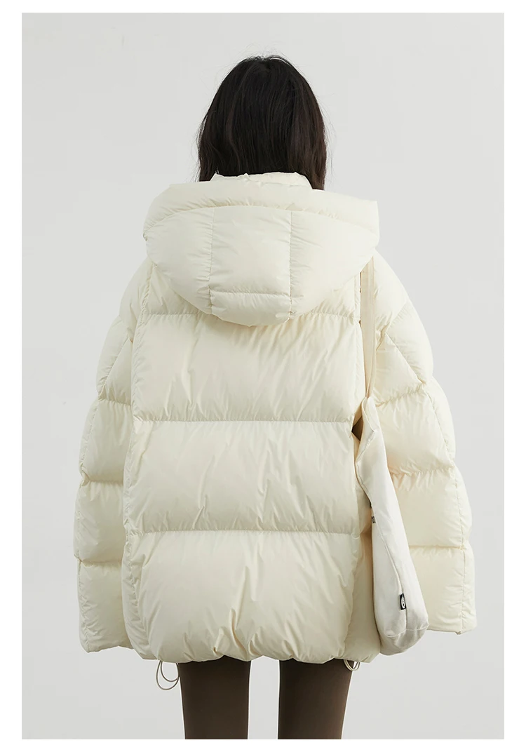CHIC VEN Women Down Coats Solid Loose New Hooded 90 White Duck Down Down Jacket Puffs Female Outerwear Autumn Winter 2026