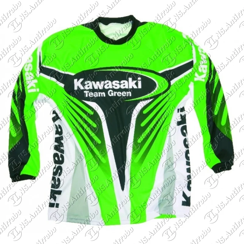 

Kawasaki Motorcycle Racing Uniform Men's And Women's Summer Oversized Breathable Speed Drying Sweatshirt Cycling T-Shirt