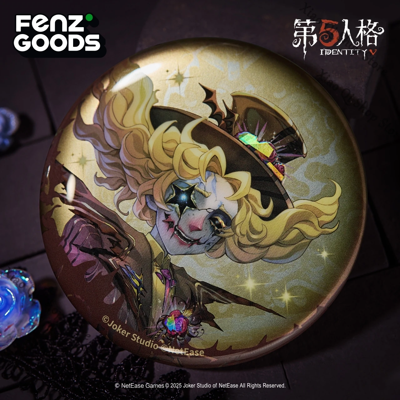 الهوية الخامس لعبة ambitus السحرية فانتوم سلسلة صفيح 65 مللي متر شارة الزجاج بريق شارة دائرية طبعة جامع هدية