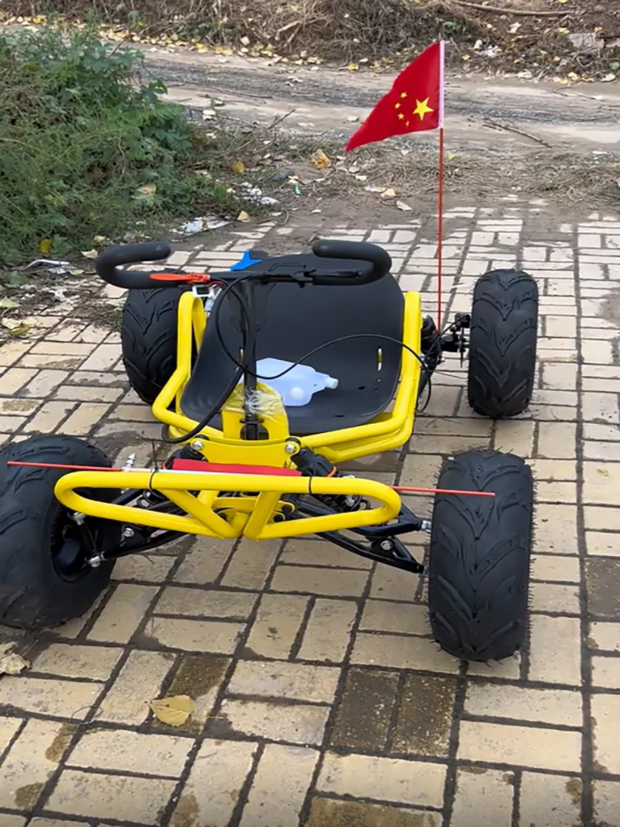 45 km/u Kinderen & Volwassenen Elektrische Gokart Off-Road Grote Banden Schokdemper Oplaadbare Batterij met Lange Levensduur - afbeelding 2