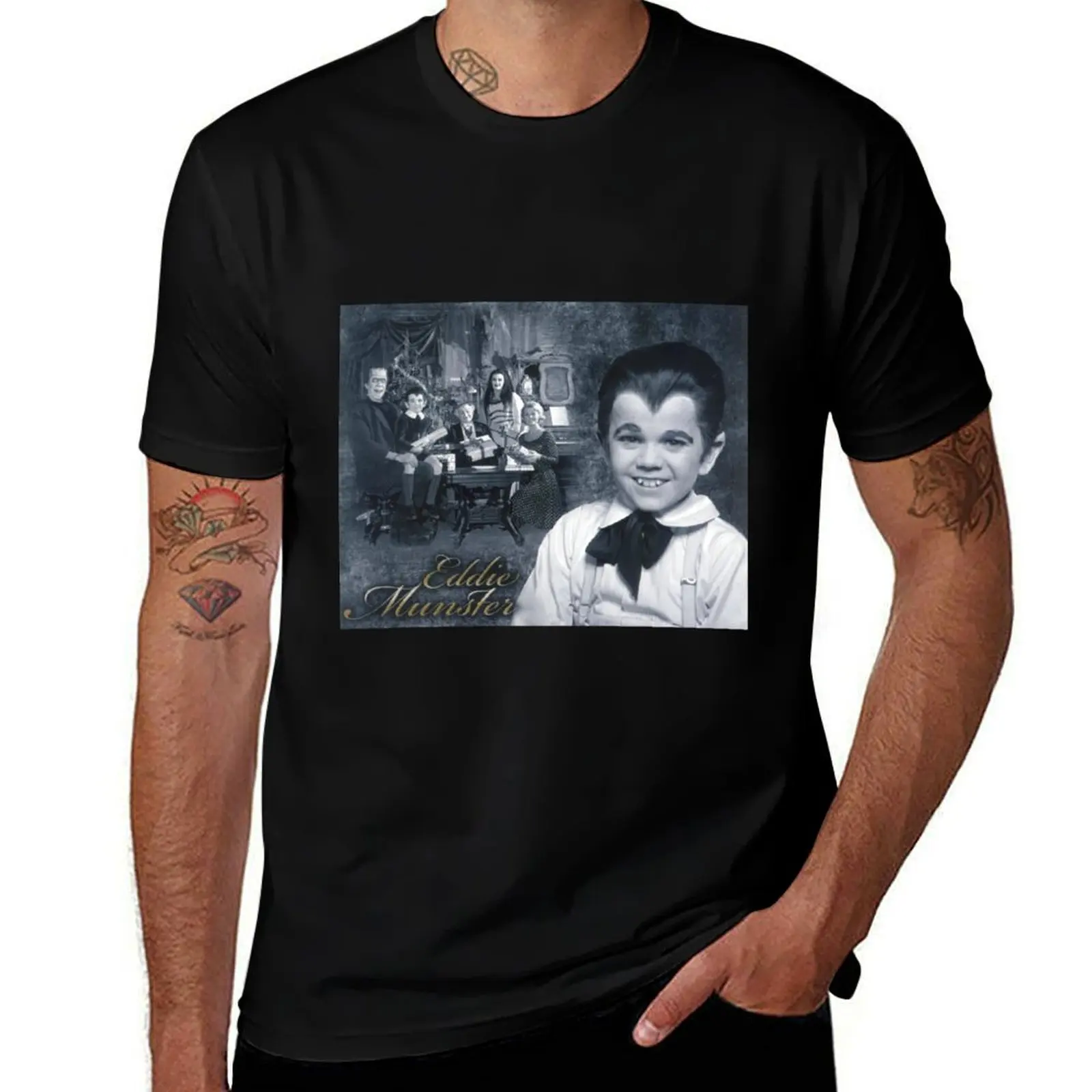 

Eddie Munster The Munsters Holiday T-Shirt Anti-Fade Casual Tee Shirt