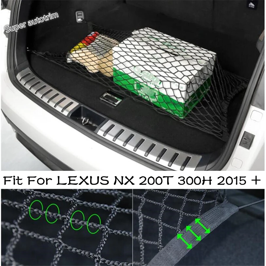 

Rear Trunk Cargo Storage Organizer Luggage Net Holder Cover Kit Elastic Accessories Interior For LEXUS NX 200T 300H 2015 - 2019