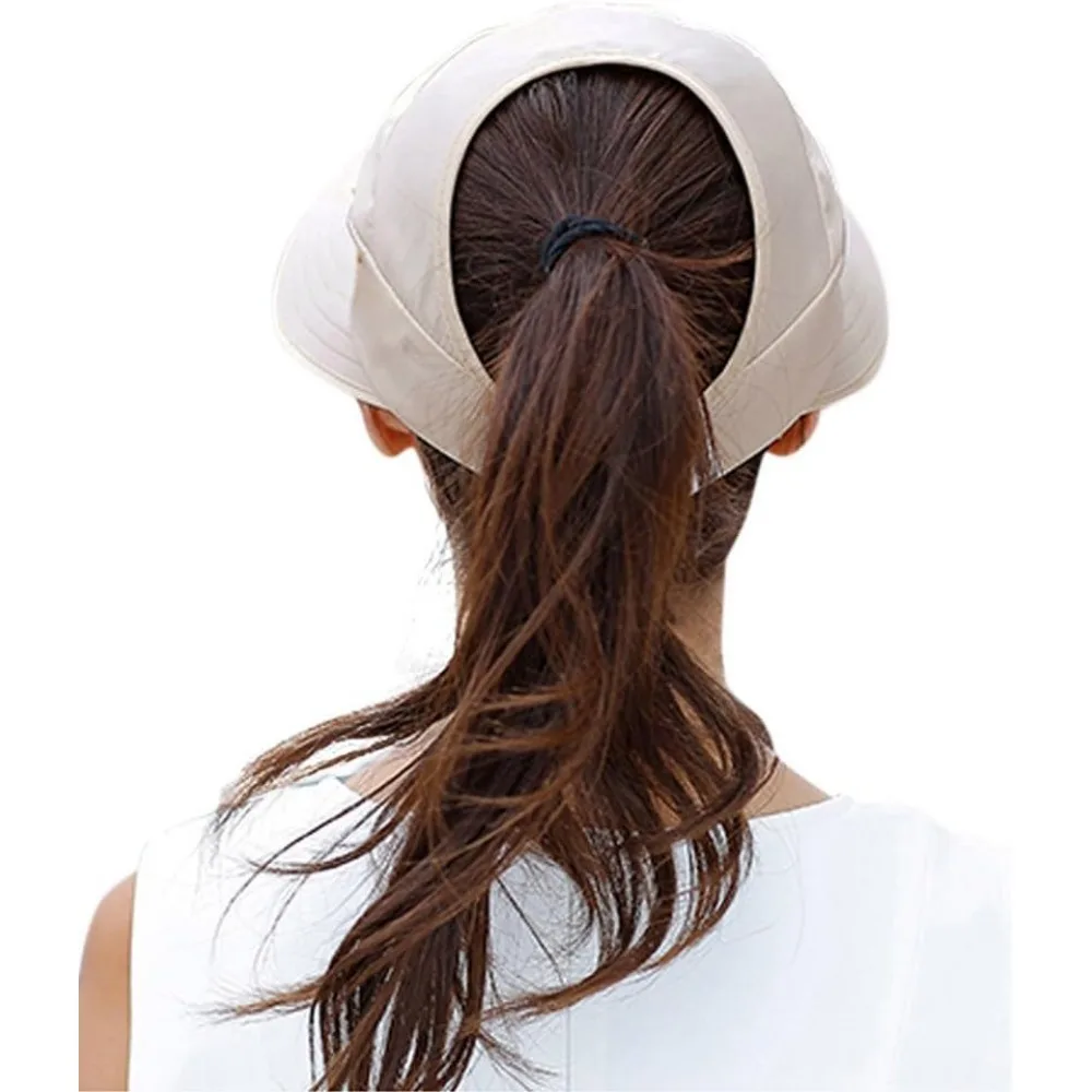 Chapéus de sol para mulheres aba larga proteção UV chapéu de sol verão praia viseira embalável