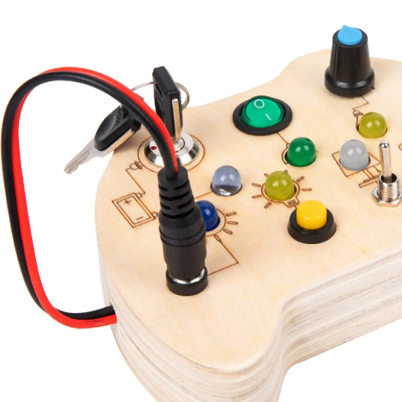 لوحة مشغولة للتعليم المبكر تساعد على المهارات الحركية الدقيقة هدايا الحفلات مع 7 ألوان مختلفة LED كهدية عيد ميلاد للأطفال