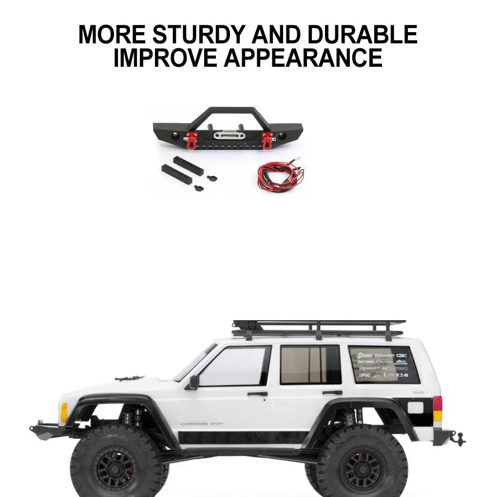 1/10 Frontstoßstange RC Upgrade Teil Aluminiumlegierung Langlebige Rc Frontstoßstange Für Axial SCX10 TRX4 TRX6 RC Auto Teil