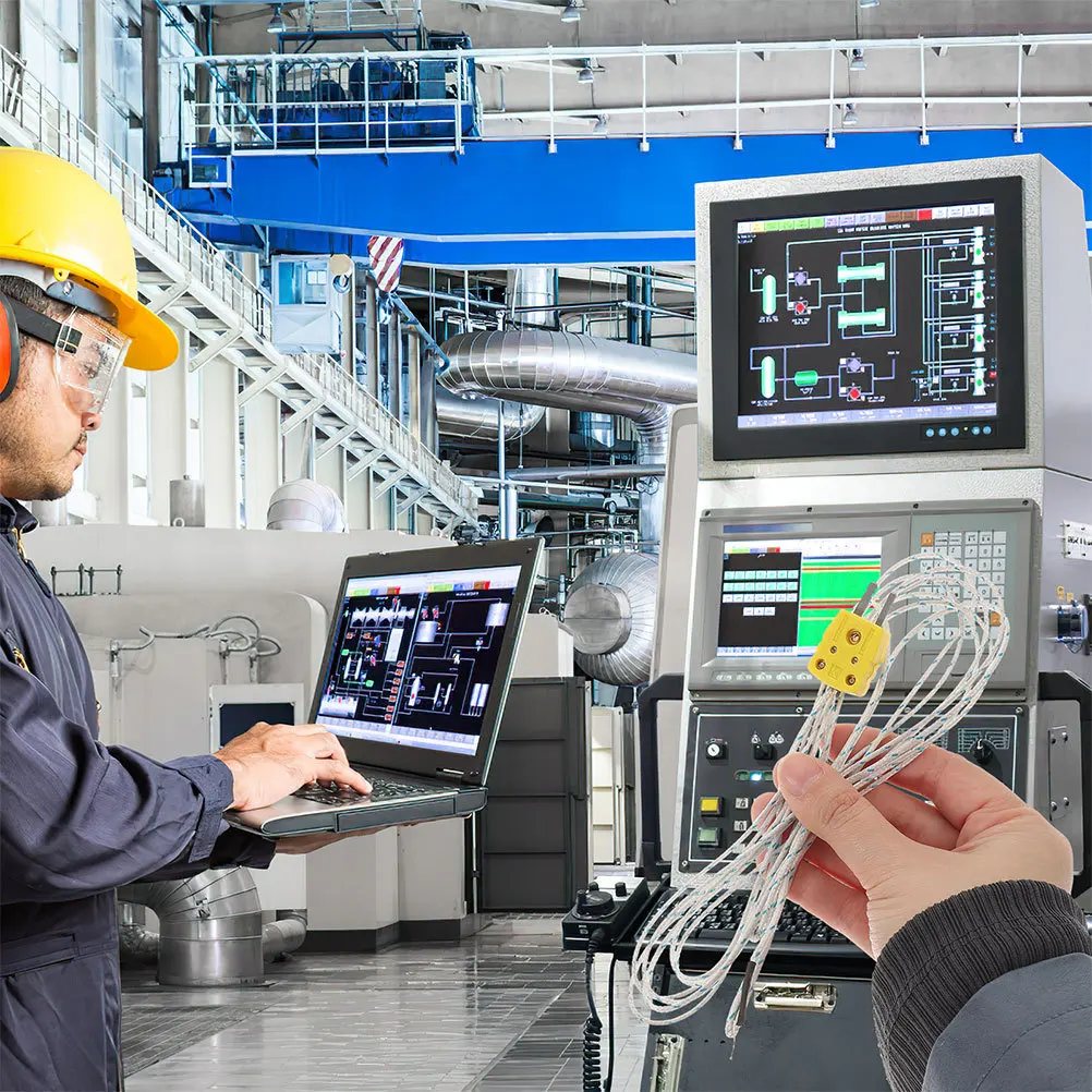 

3Pcs K Type Thermocouple Temperature Probe Sensor Mini Connector Flexible Wire for Industrial Fryer Oven Accurate Measurement