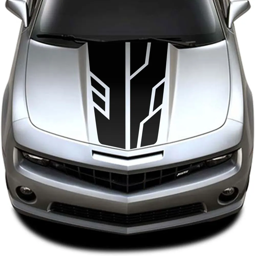 Car Racing Sport Bonnet Decal Hood Accent Stripes Decal Vinyl Compatible with Chevrolet Camaro 2010-2015 Graphics