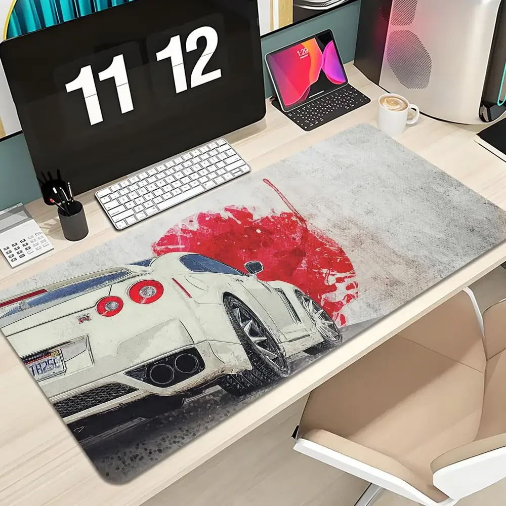 GTR Mice Pad Super Coupe Illustratio Print Non-slip Keyboardpad Sports Car Custom Pc Table Mat Gamer Cabinet Carpet XXL Mousepad