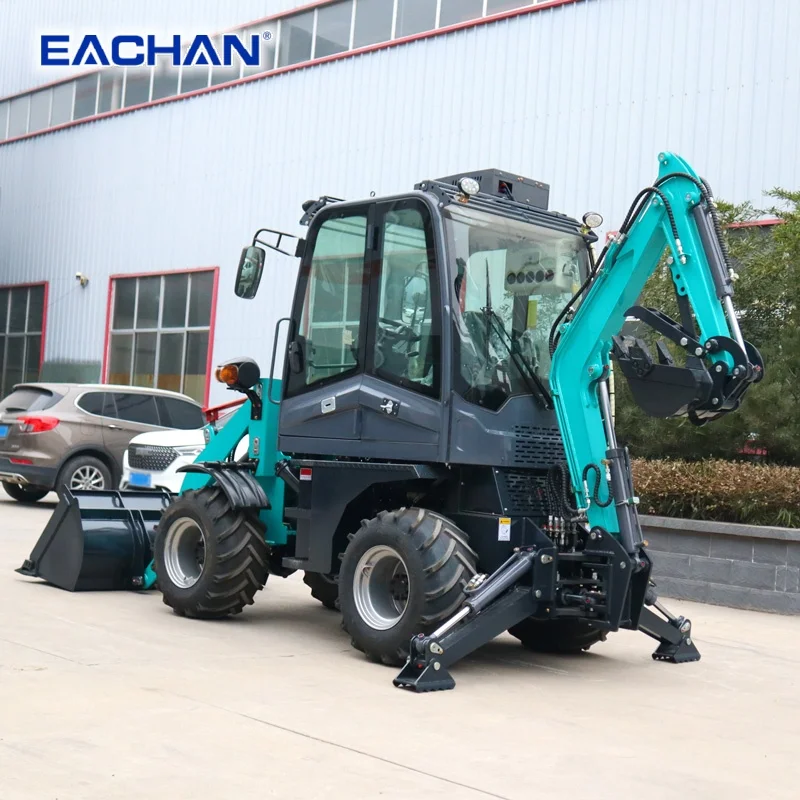 Hot Product CE Certified Backhoe Loader Gardens Shovel Backhoe Loader Digger Diesel Wheel Excavator Backhoe Loader Customized