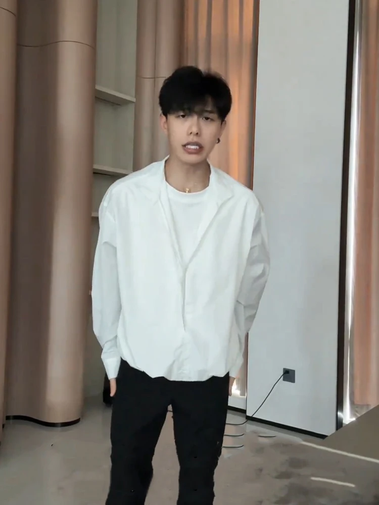 

Men's Long Sve irt Design Sensation Small ence Stand Collar Outerwear Sun Protection Stand Fit Cleanfit Polyester...