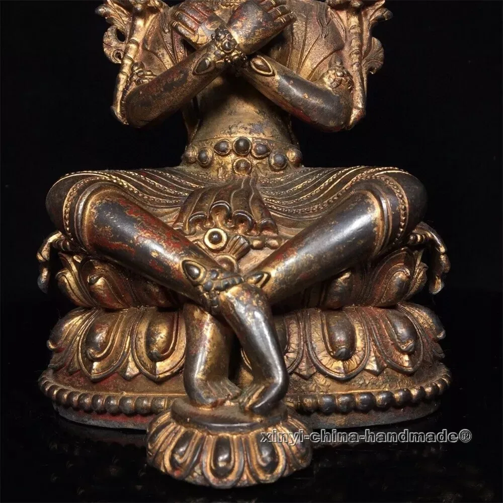 AntiqueOld Dorje Chang Vajradhara Dorjechang Buddha Statue Sakyamuni Bodhisattva