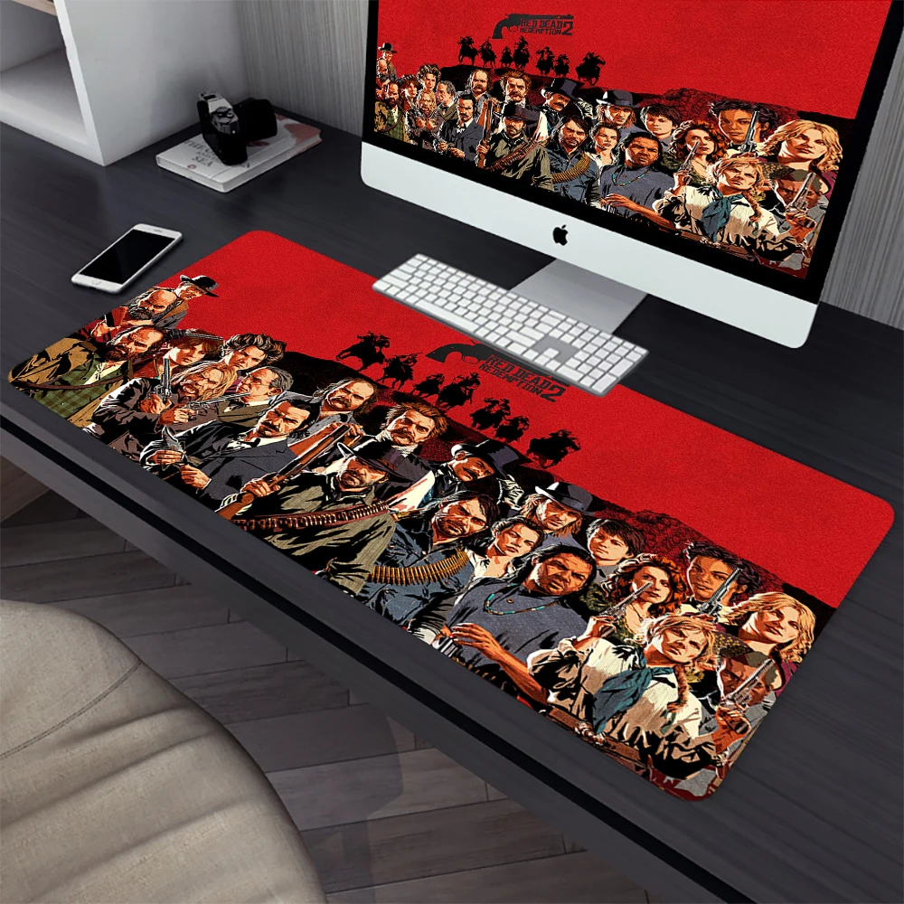 Red Dead Redemption Large Gaming Mouse Pad Computer Mousepad PC Gamer Laptop Mouse Mat Office Mausepad XXL Keyboard Mat Desk Pad