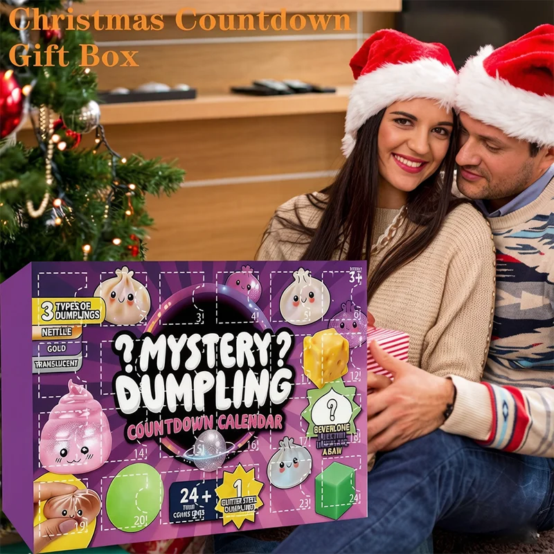 24-day Mysterious Bun Arrival Calendar Decompression Slow Rebound Extrusion Toy Anxiety-relieving Blind Box Christmas Gifts