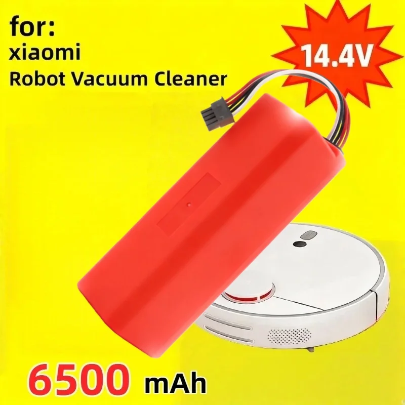 

2600mAh-6500mAh 14.4V Replacement Battery – High-Capacity Spare for Xiaomi Roborock S55/S60/S65/S50/S51/S5 MAX/S6 Robot Vacuum