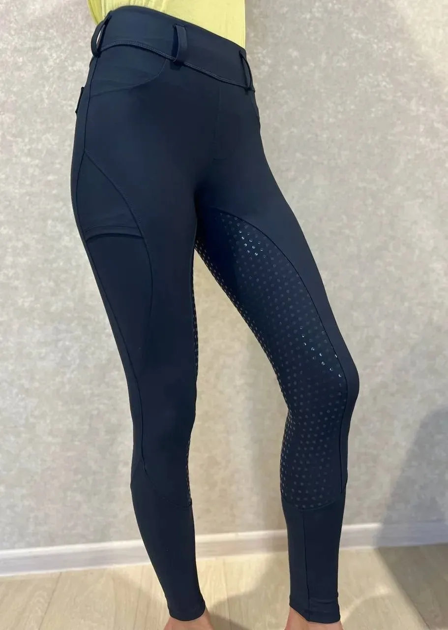 2024 Women\'s Breeches Leggings Horse Riding Pants Anti Slip Silicone Full-Seat Equestrian Fashion Horseback Riding Tight Clothes