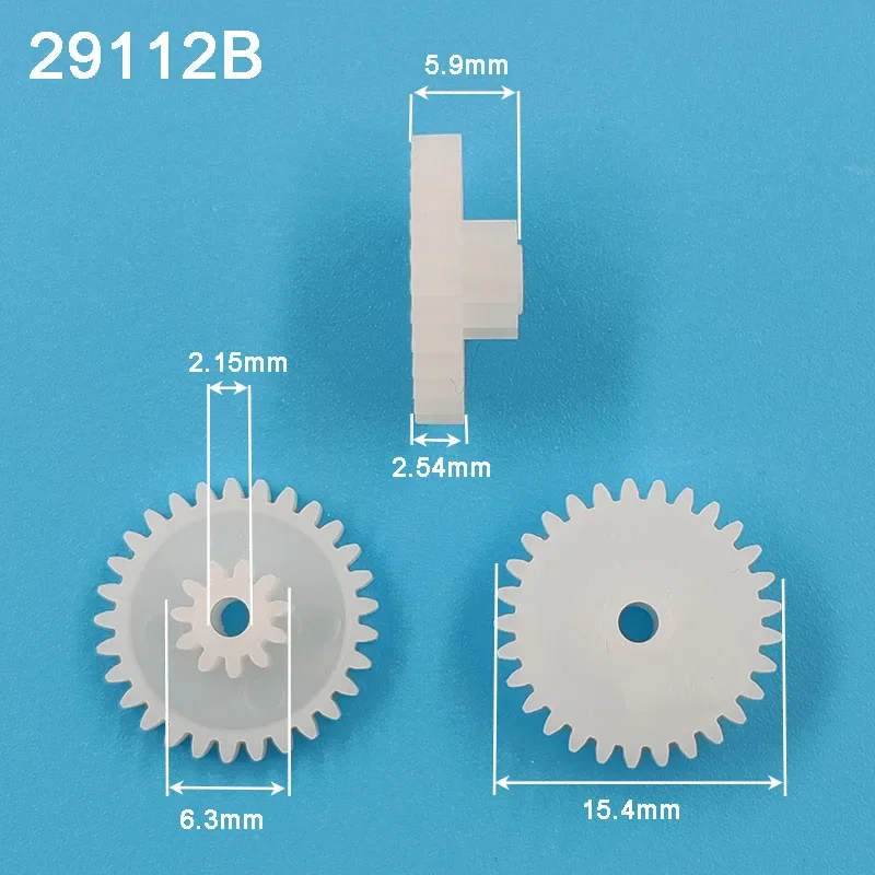 29112B 0.5M POM Gear OD=15.5mm 29 Teeth 11 Teeth Double Layer Gear 2.05mm Hole DIY Toy Parts Accessories 29+11T 10pcs/lot