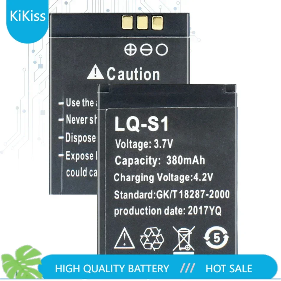 LQ-S1 380mAh Rechargeable Li-ion Polymer Battery For Smart Watch QW09 DZ09 W8 A1 V8 X6 Batteria + Tracking Number