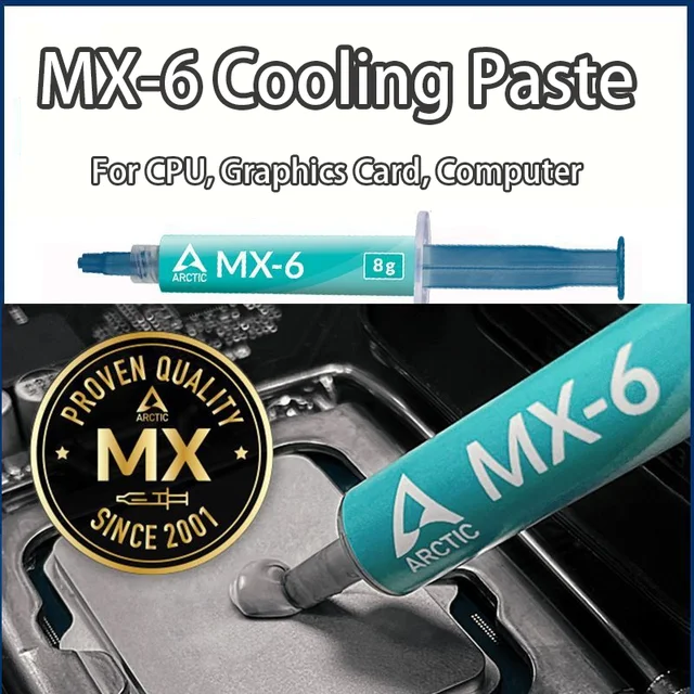 MX-6 4g 8g Ultimate Performance Thermal Paste for CPU, Graphics Cards, Laptops, Very High Thermal Conductivity