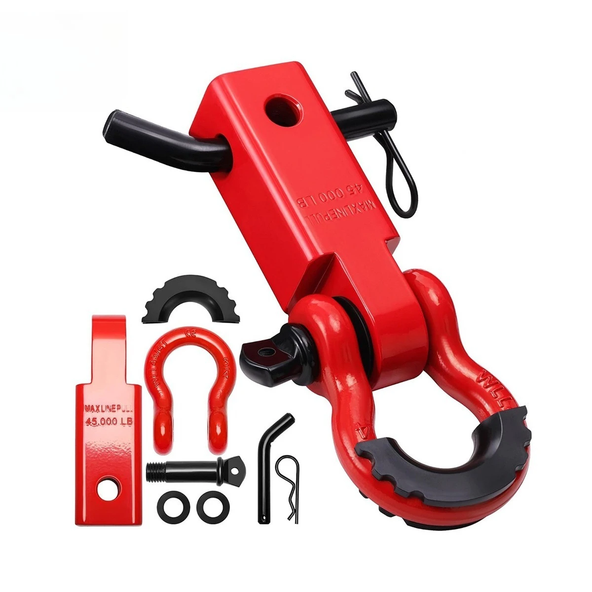 

4.75-ton Beam Off-Road Vehicle Square Mouth Trailer Arm Thickened Carbon Steel Traction Rear End Rescue Hook Trailer Accessories