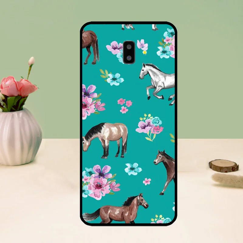 Horse Pony Pattern Phone Case For Samsung A3 A5 2016 J3 J5 J7 2017 J8 A6 A8 J4 J6 Plus A9 2018 Cover Coque