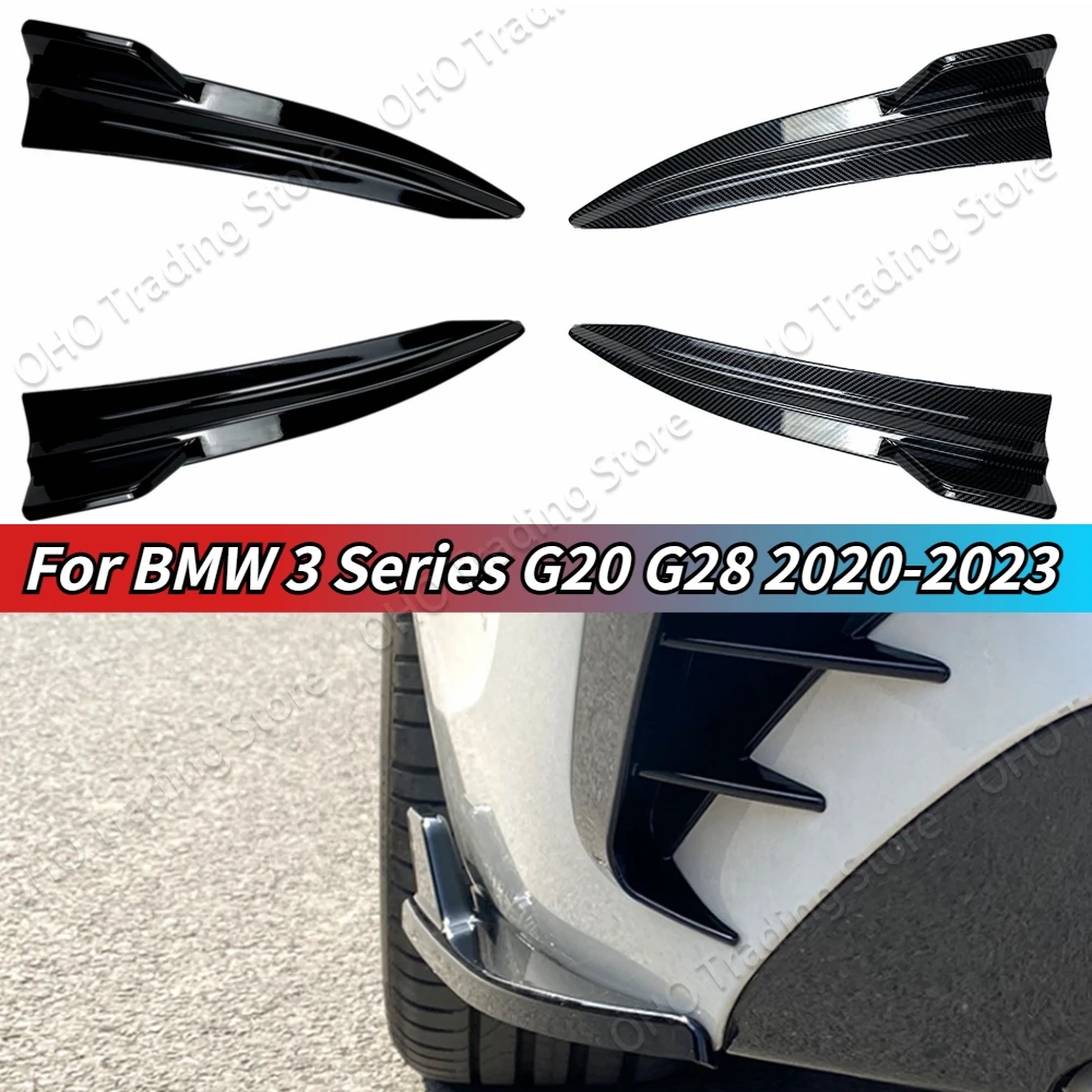 For BMW 3 Series G20 G28 M Sport 320i 325i 330i 2020-2023 Car Rear Bumper Lip Splitter Spoiler Corner Canard Body Kits Trim