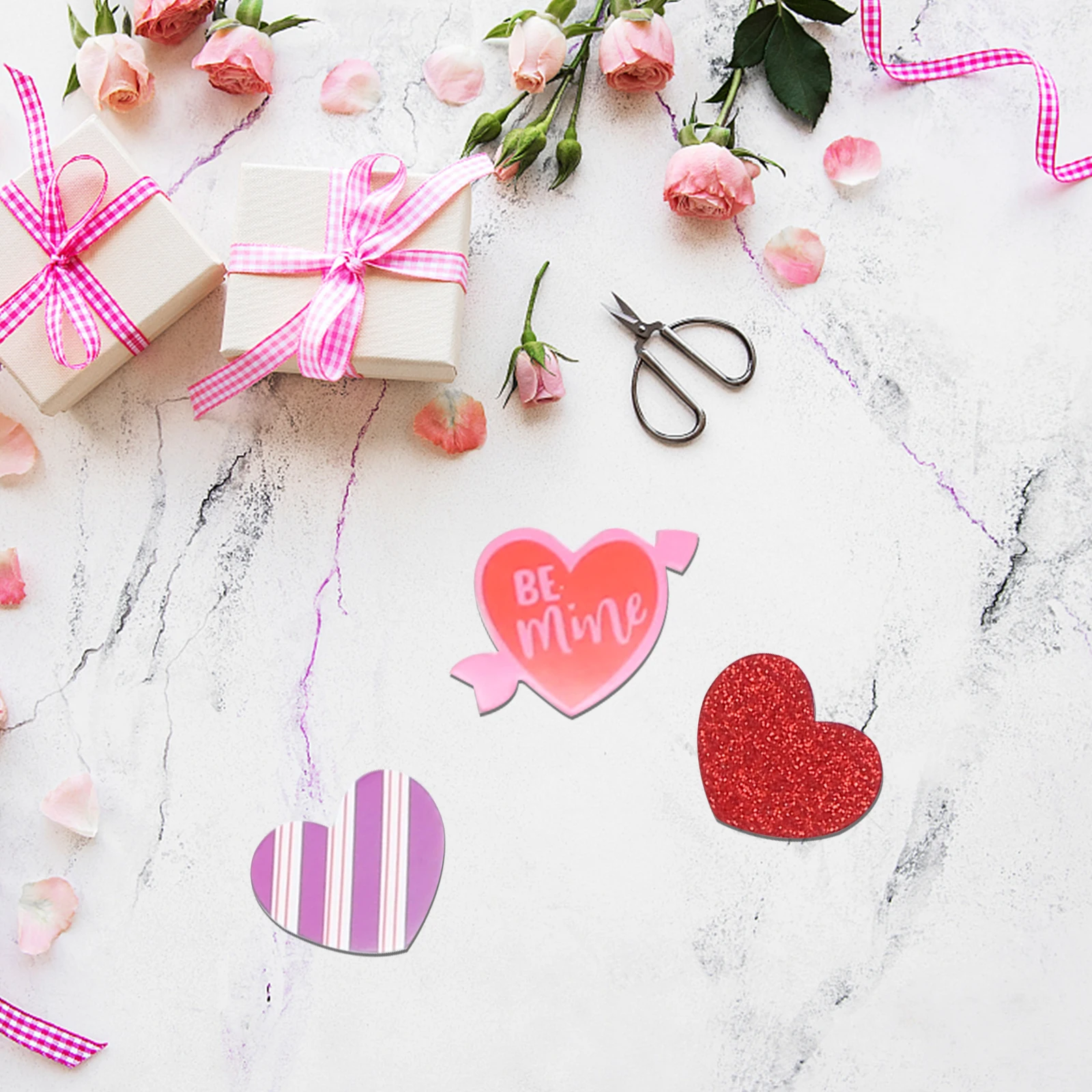 

Valentines Heart Stickers Self Adhesive Foam Paper Decor Craft Supplies Wedding Anniversary Party Favors Gift Tags Envelope Foam