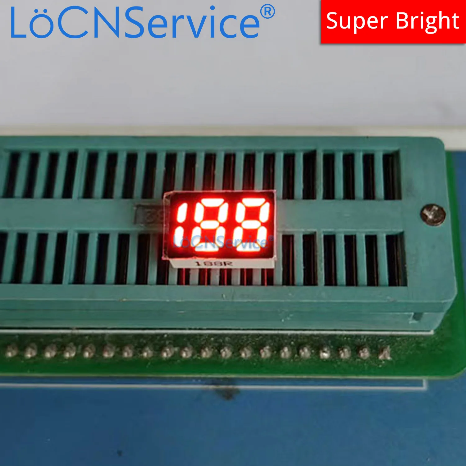 LoCNService30PCS 0.25Inch Digital Tube LED Display 2.5 Bit Red Blue White Common Anode 7 Segment 0.25 inch 188 2.5Bit Single PIN