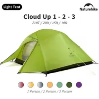 Naturehike Cloud Up 1 2 3 Series Tent Lightweight Hiking Travel Tent With Mat 20D Silicone Ultralight Portable Professional Tent