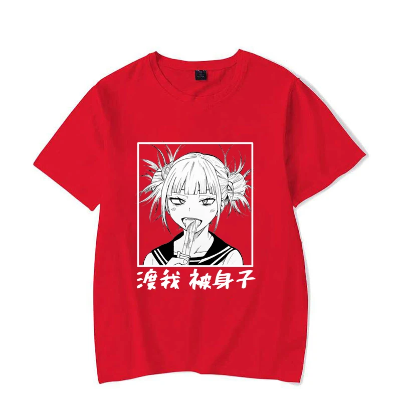 New Fashion Himiko Toga Printed T-shirts Women Y2k Summer Casual Short Sleeve T-shirts Round Neck Tops Anime Shirt