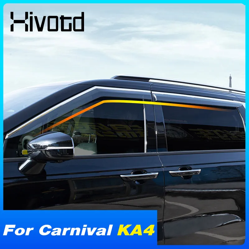 

Козырек на окно автомобиля, защита от дождя, солнцезащитные козырьки, дефлектор, вентиляционные отверстия, чехлы, внешнее украшение для Kia Carnival KA4 2021-2022, аксессуары