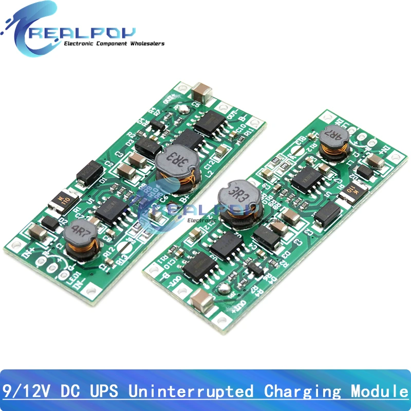 DC UPS 5-12V to 9V 12V 1A Uninterrupted Charging Module 18650 Lithium Battery Boost Step Up Power Supply Voltage Converter Board