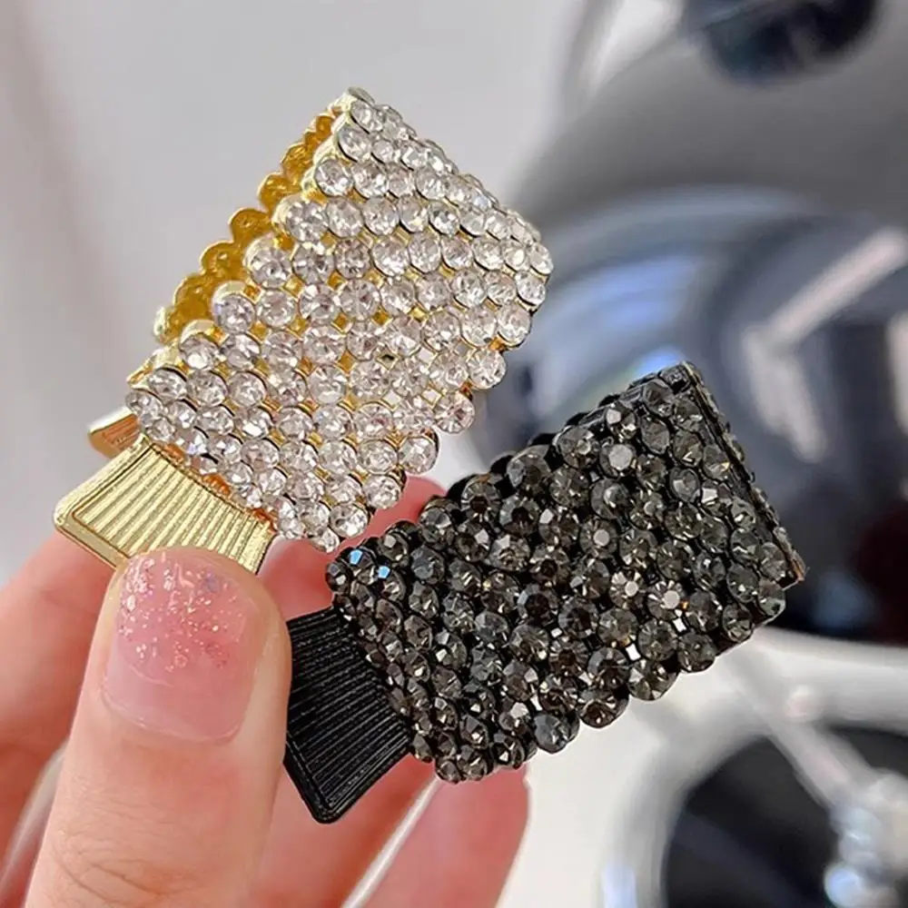 

Exquisite Rhinestone Hair Clip Mini High Ponytail Holder Hairpin Girls Crystal Hair Claws Sweet Headdress Lady Headband Headwear