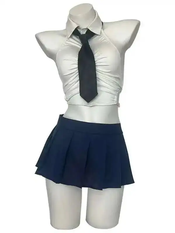 

Sexy Pure Desire Short Top Pleated Academy Two Piece Skirt Set Sexy Pure Desire Uniform Fashion Sweet Women Skirts 2025 New K54M
