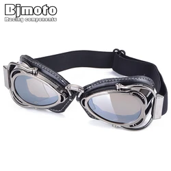Motorcycle Vintage Old School Retro Goggles Helmet Glasses Sunglasses For Sport Racing Off Road Pilot Cycling Eye Ware