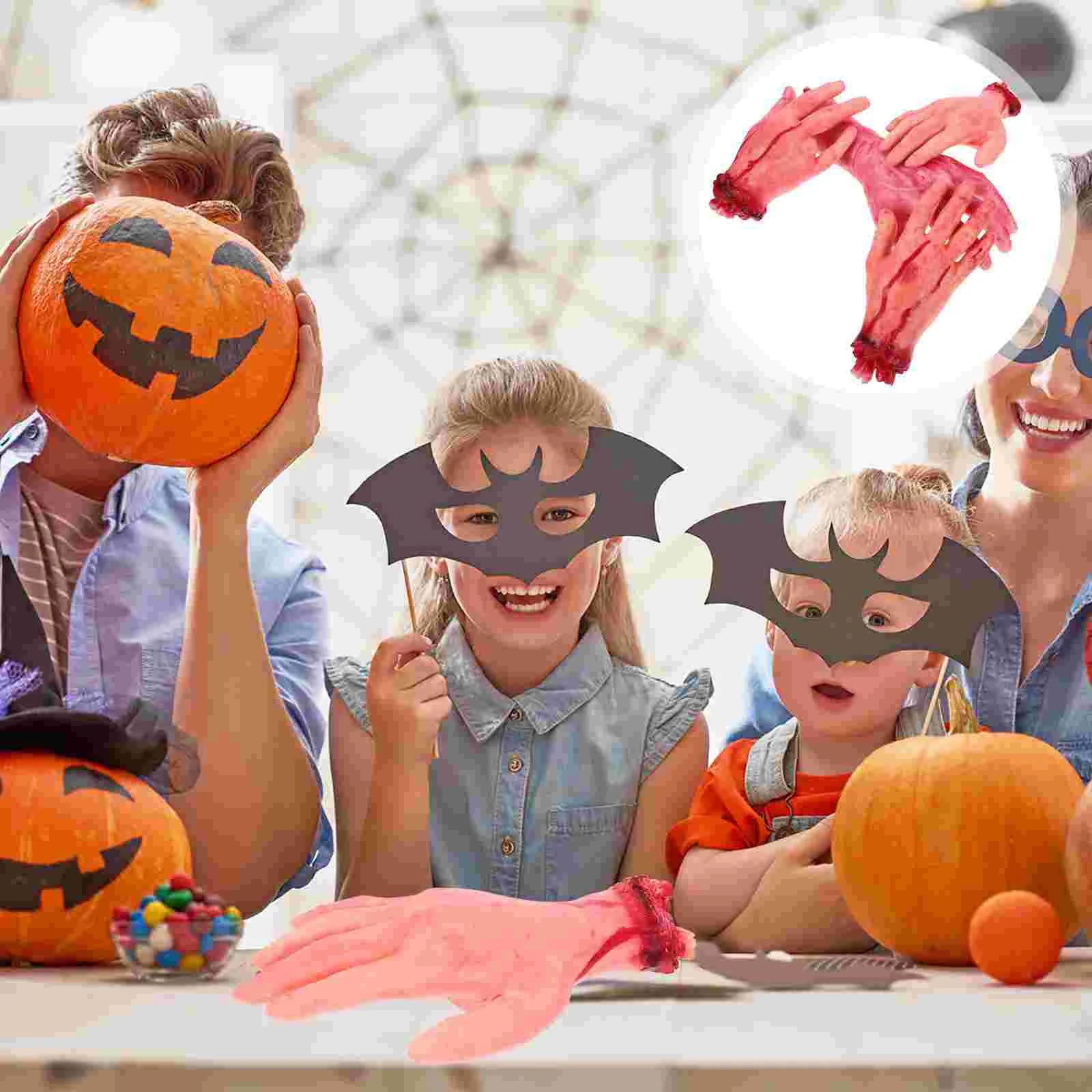 Pièces Humaines Gonflables pour Halloween, Accessoires de Mains en Plein Air, Décorations pour Prank, Rencontres, 4 Pièces