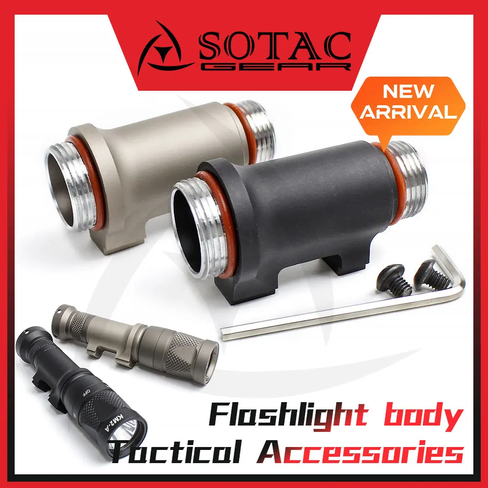 Aluminum Tactical Light Body Mount Assembly for M300V M323V M600V M622V IR Weapon Flashlight Hunting Fit 20mm Rail SOTAC GEAR