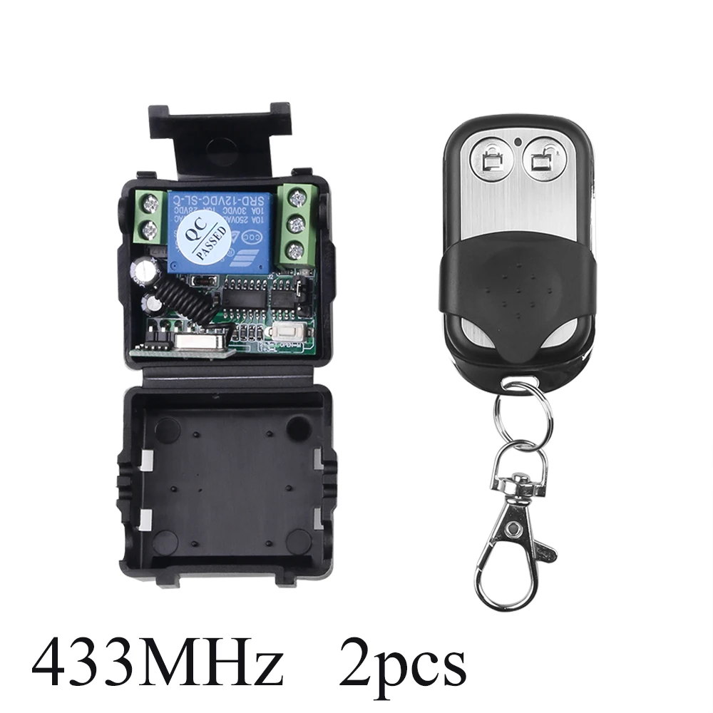 Kebidu 433MHz Rf Transmitter And Receiver Module DC 12V 1 Channel 10A Relay Remote Control Switch Wireless Switch Remote Control