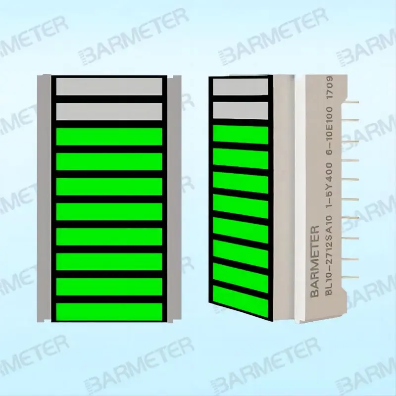 2pcs 10seg LED Bargraph High brightness Emerald Green Common Anode BL10-2712SA10