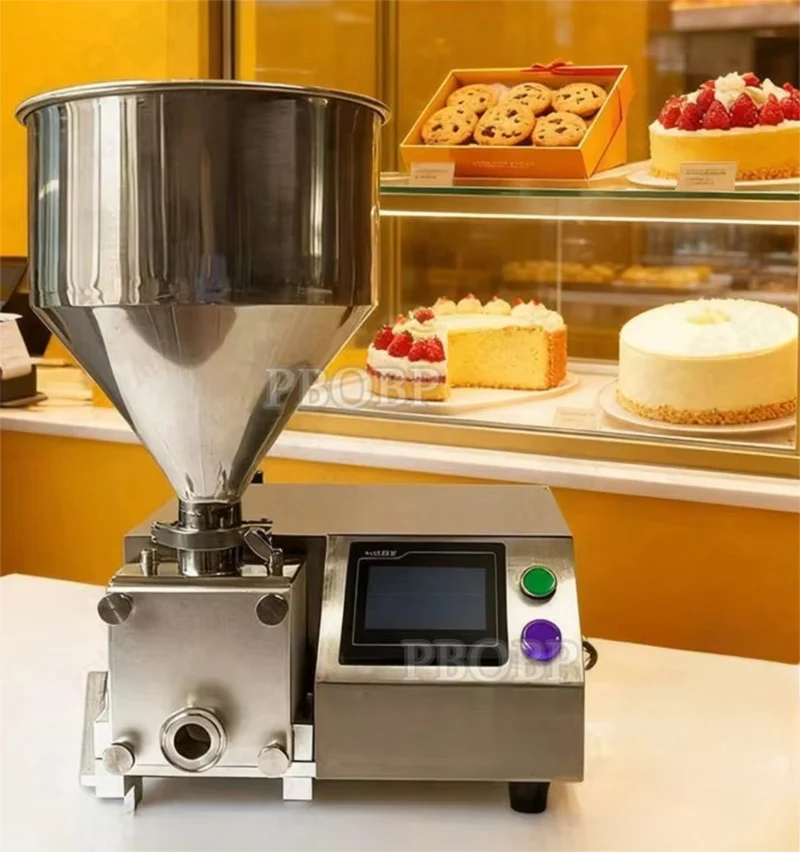PBOBP Automatic Cream quantitative injection machine Chocolate Cream Puff Filling Machine Cake Cream bread Injecting Maker