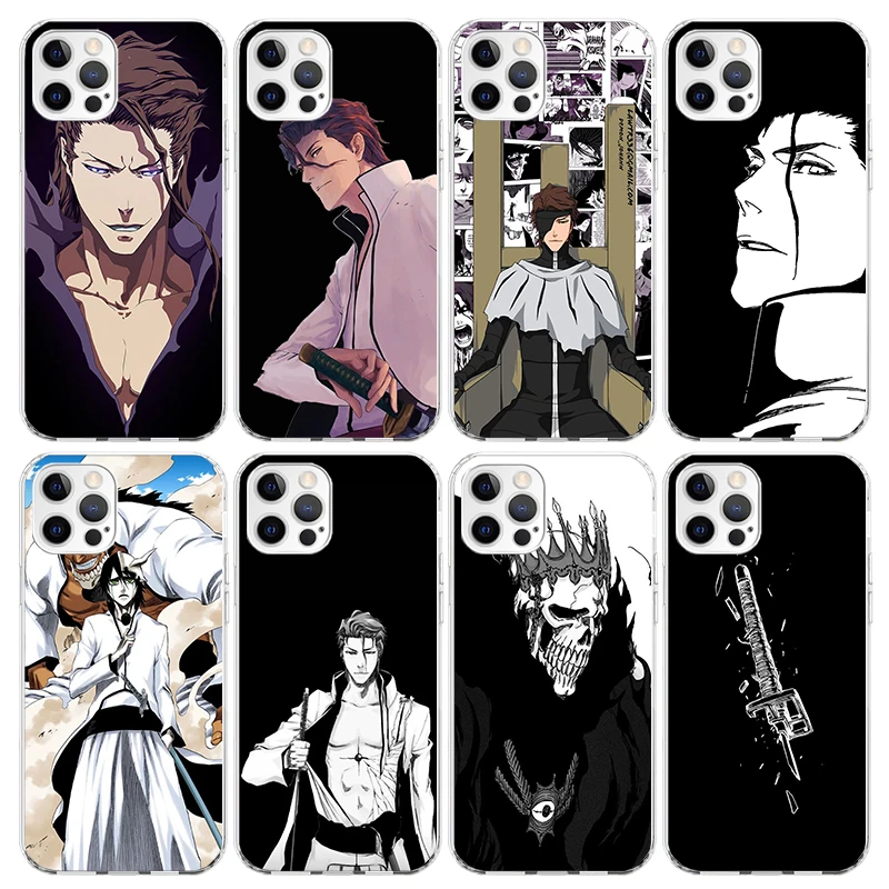 Bleach Aizen Sousuke Phone Case for Apple iPhone 16 15 14 Plus 13 12 Mini 11 Pro Max X XR XS 7 + 7G 8G SE 2020 Soft Cover