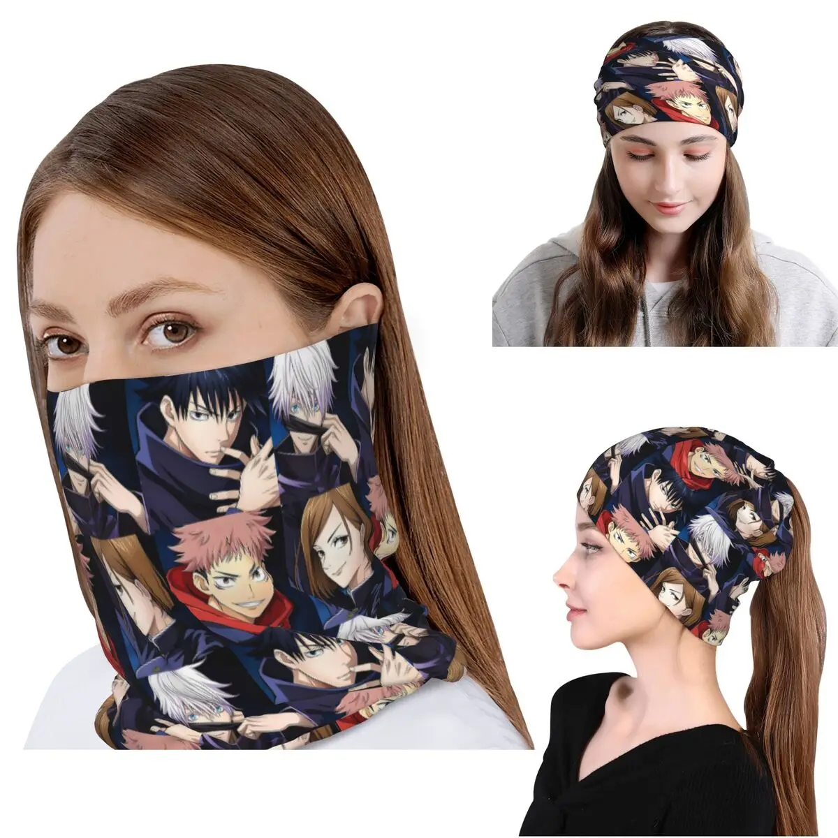 

Megumi Besto Friendo Jujutsu Kaisen Sukuna Anime Bandana Neck Gaiter Mask Scarf Multifunction Headband Beanies Hat Unisex Adult