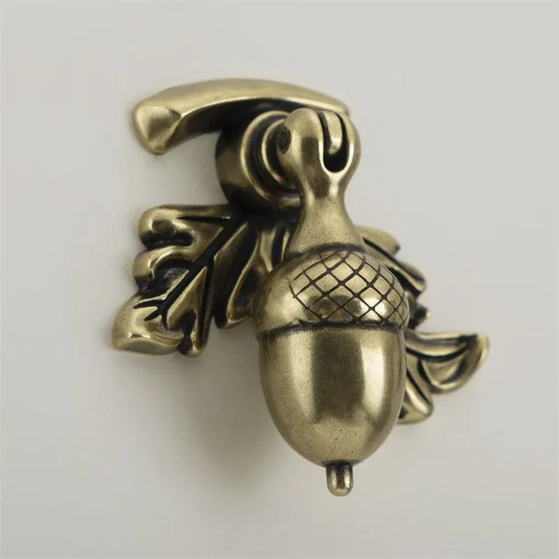 American Retro Furniture Handle Bronze Acorn Shaped Cabinet Handles Door Drawer Knobs Single Hole Cupbaord Wardrobe Closet Pulls