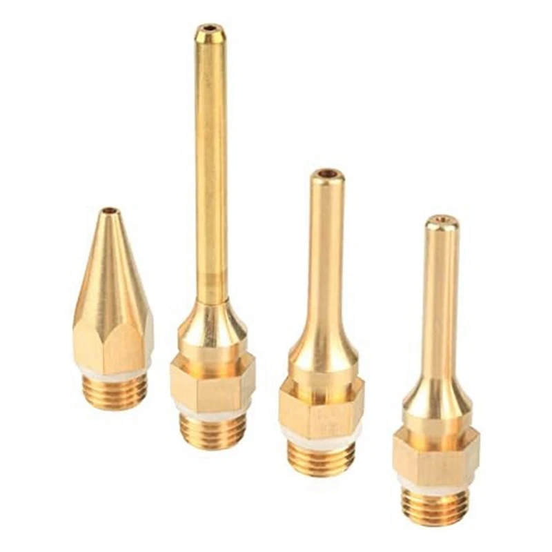 4Pcs Interchangeable Copper Glue Gunnozzle Set For Hot Melting Glue Guns Bore 2.0Mm 3.0Mm Easy To Use