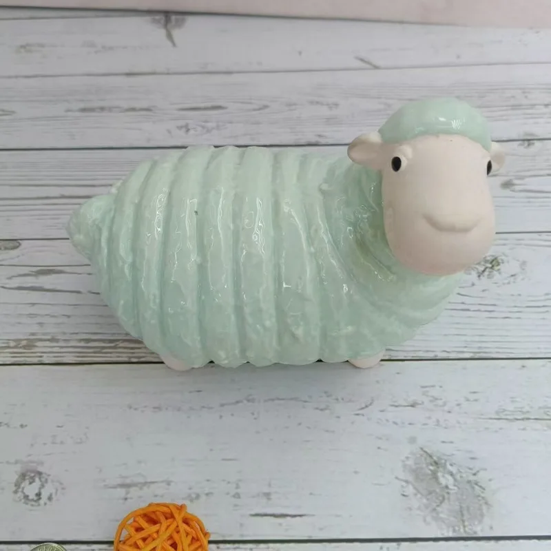 Ceramic alpaca ornament money pot